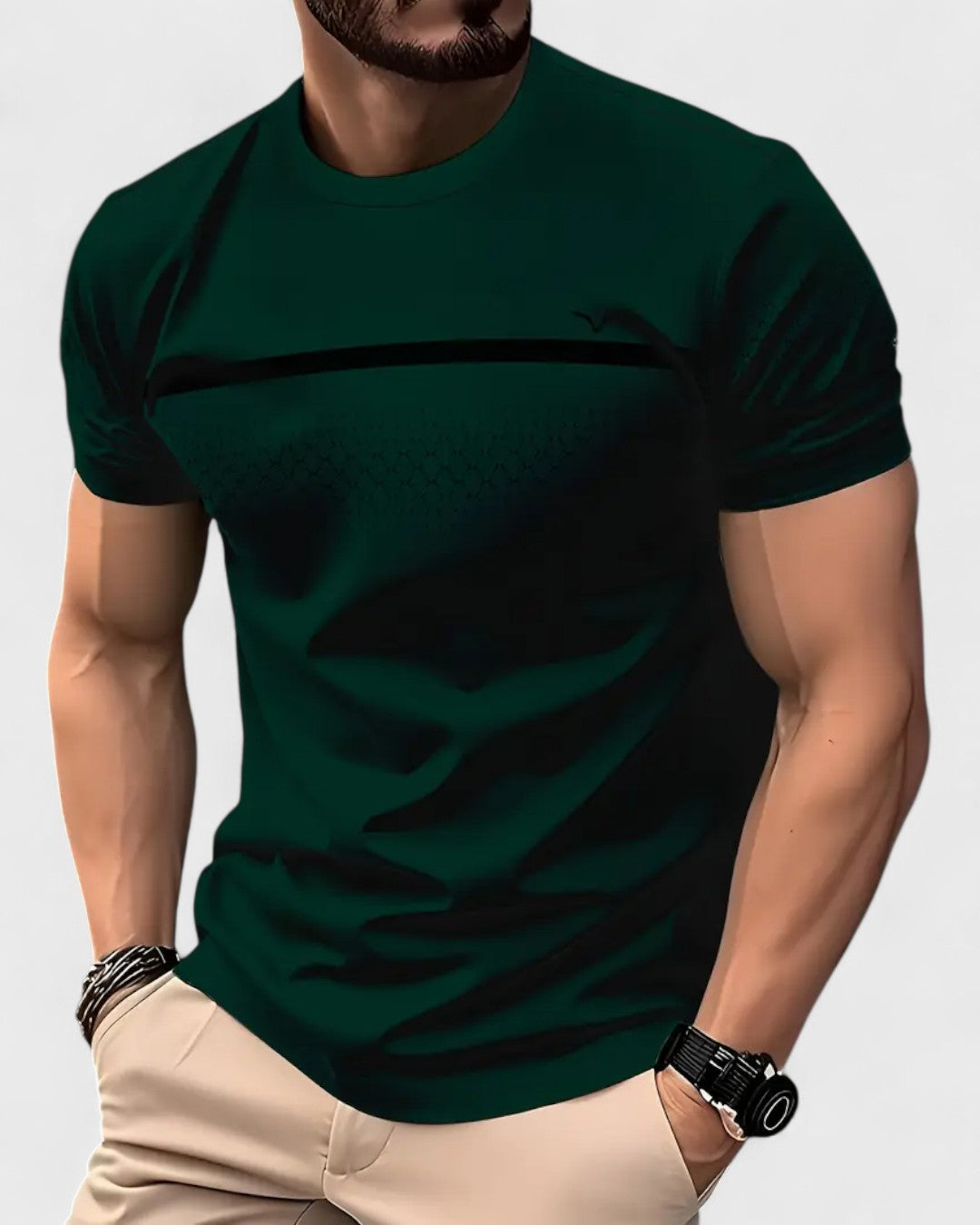 T-shirt col U tricoté homme