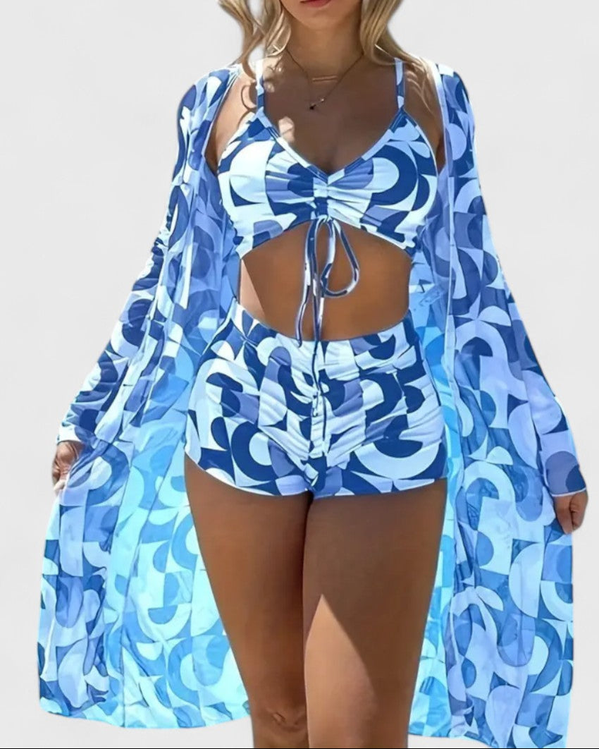 Maillot de bain 3 pièces avec cache-maillot