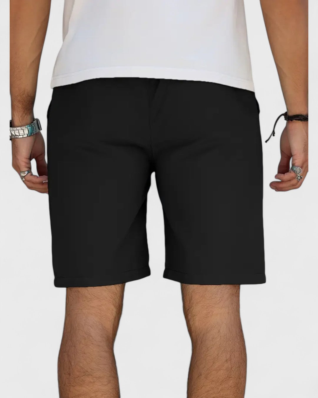 Short en jean droit classique pour homme