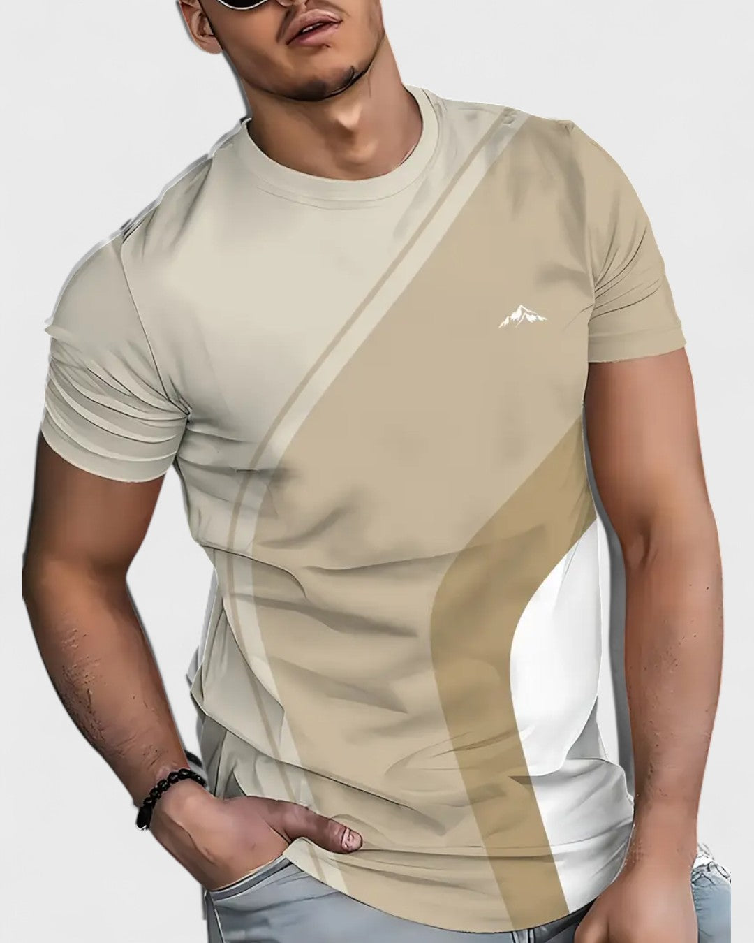 T-shirt contrasté sportif respirant
