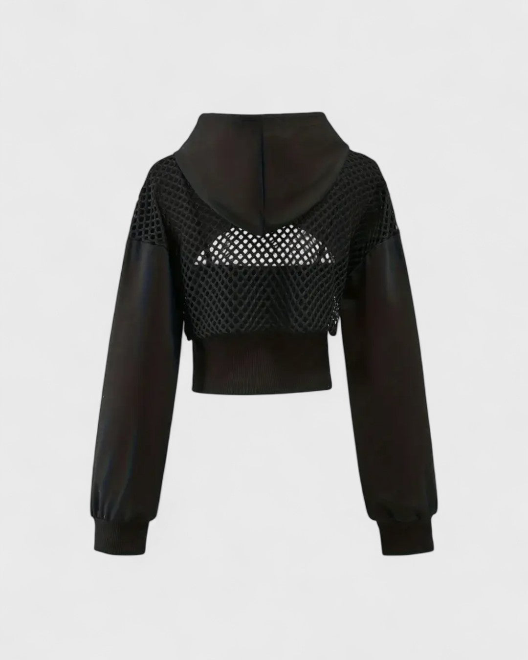 Sweat cropped en maille contrastée