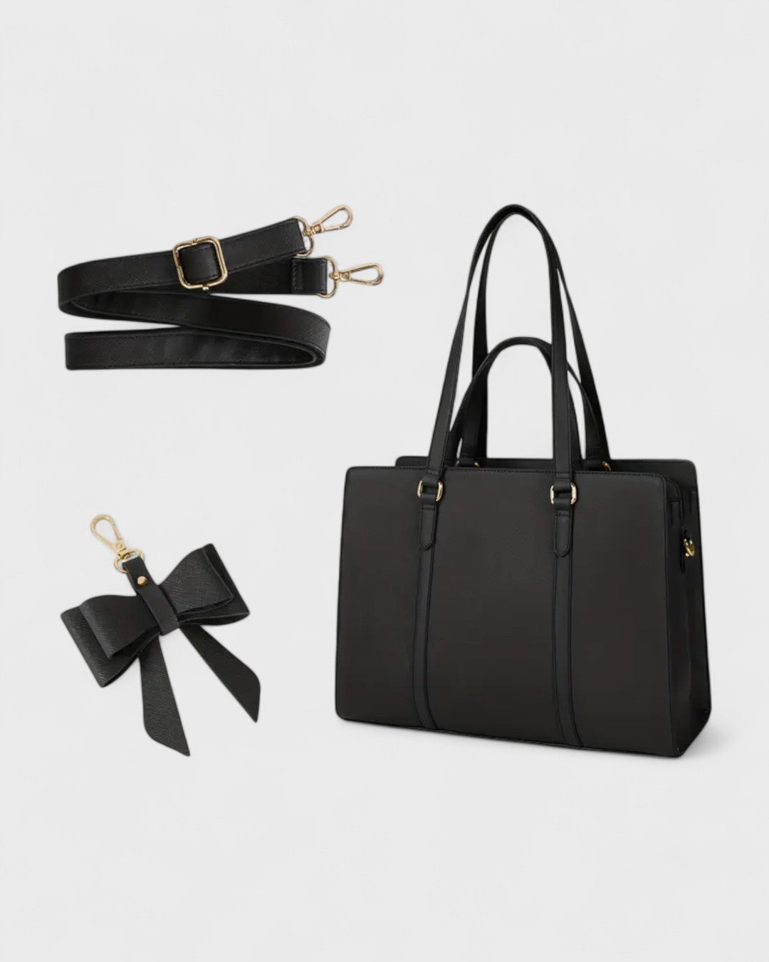 Sac cabas structuré avec nœud amovible