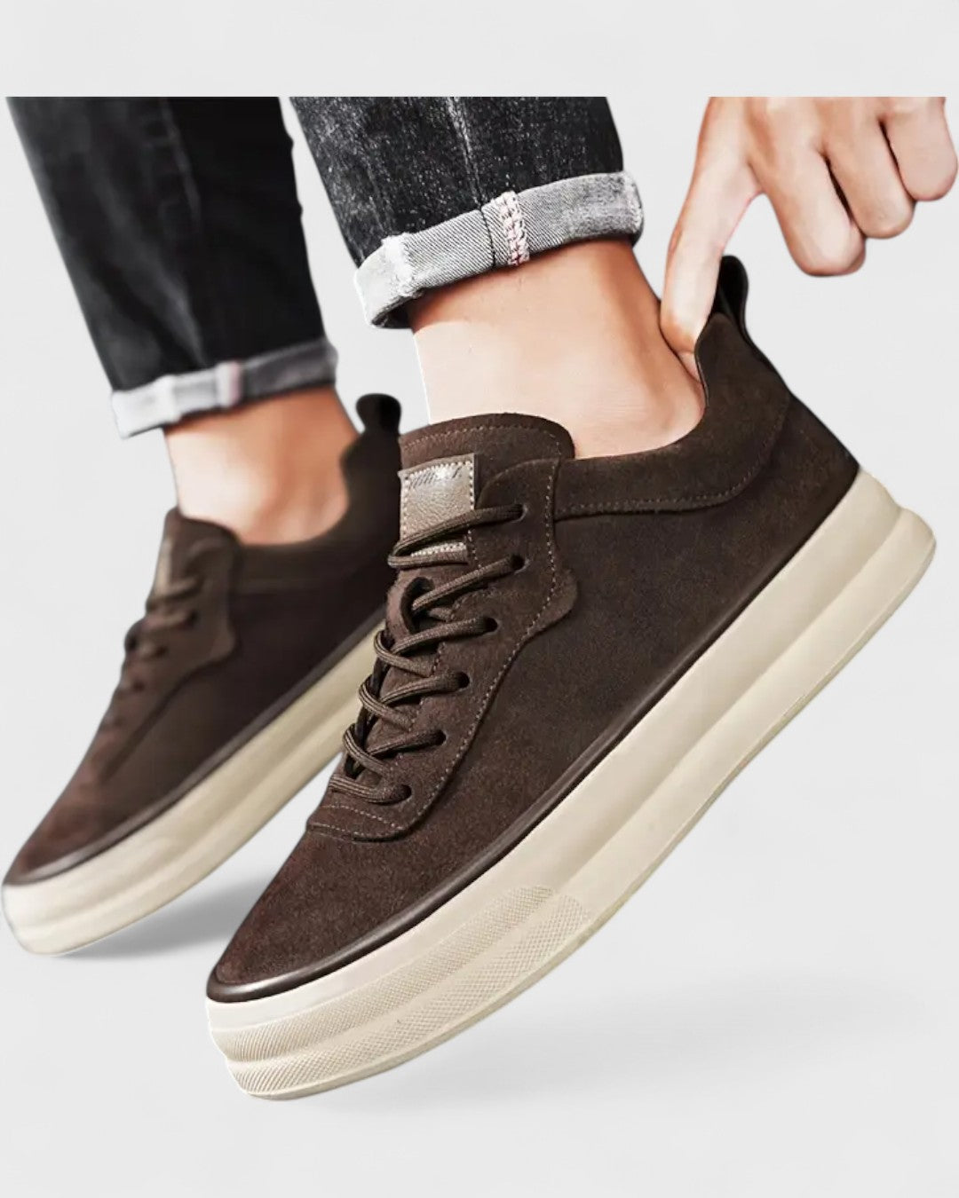 Baskets basses en suédine pour homme
