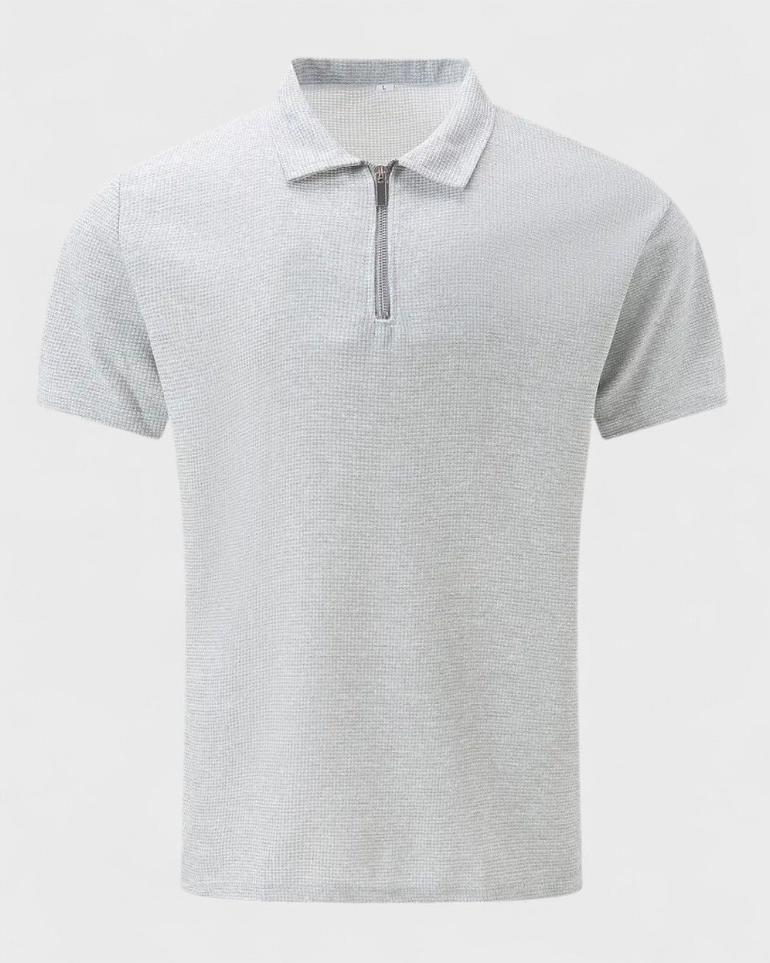 Polo zippé à col structuré