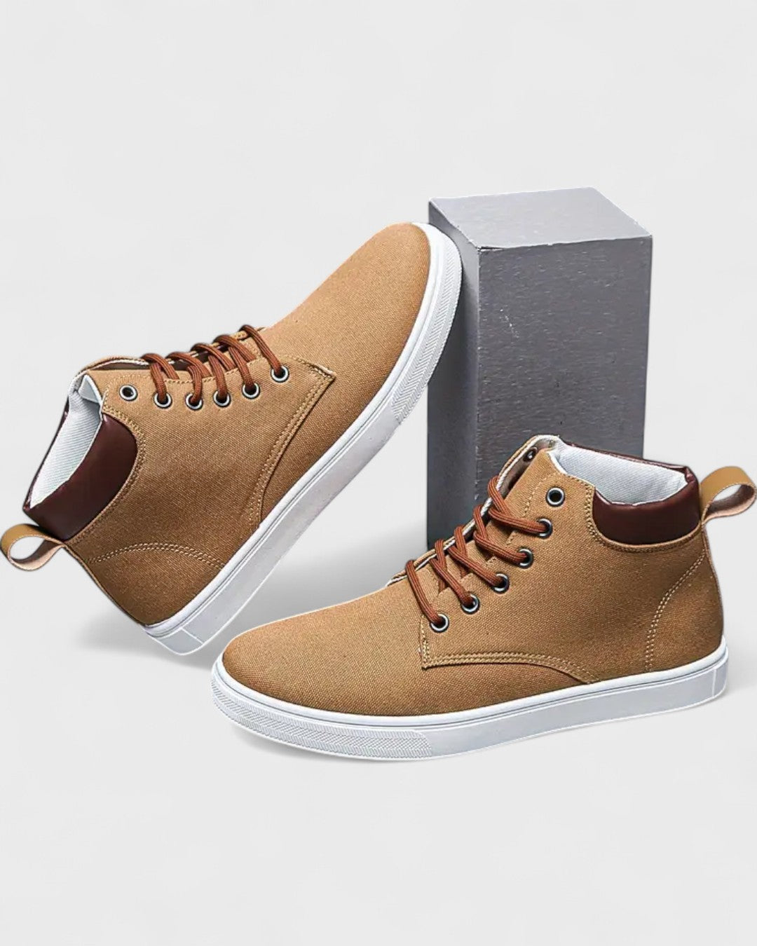 Baskets montantes en toile pour homme