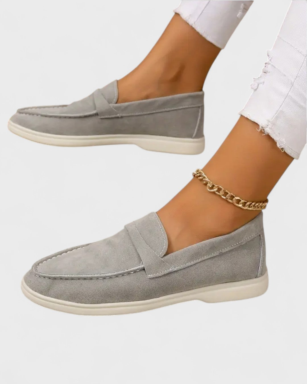 Mocassins femme en suédine