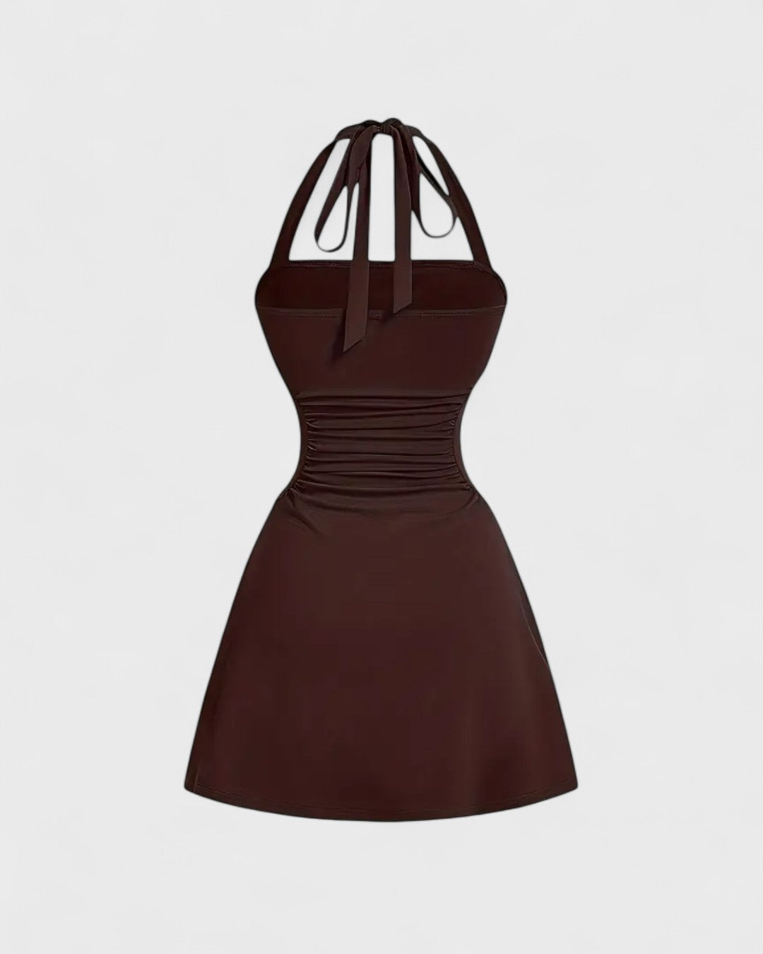 Robe nouée à la taille effet corset