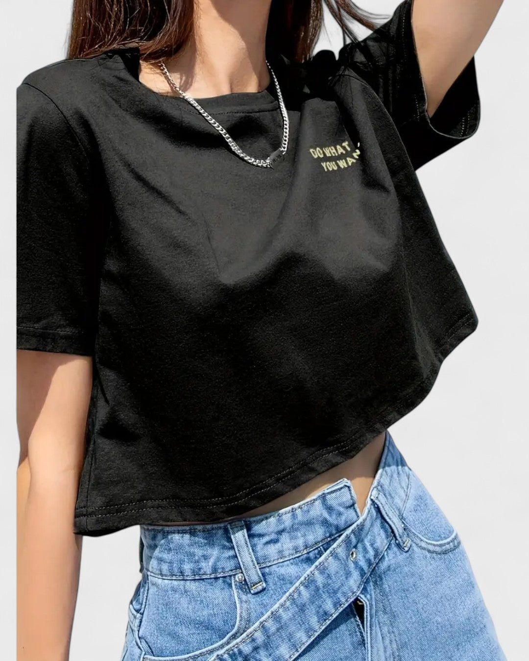 T-shirt court imprimé "Do What You Want"