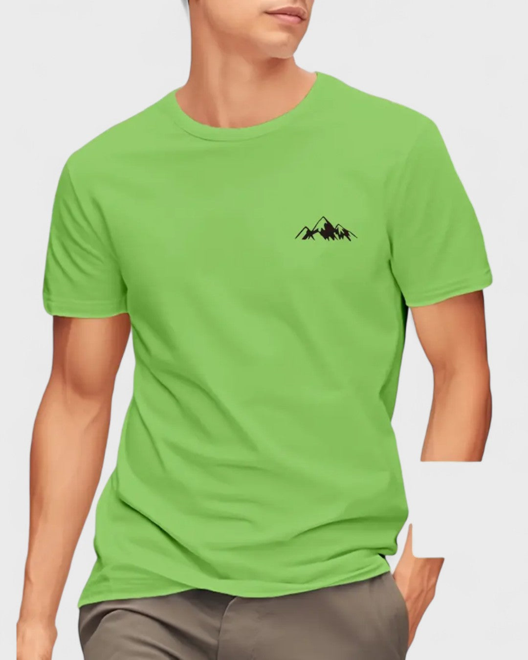 T-shirt en coton avec imprimé Mountain