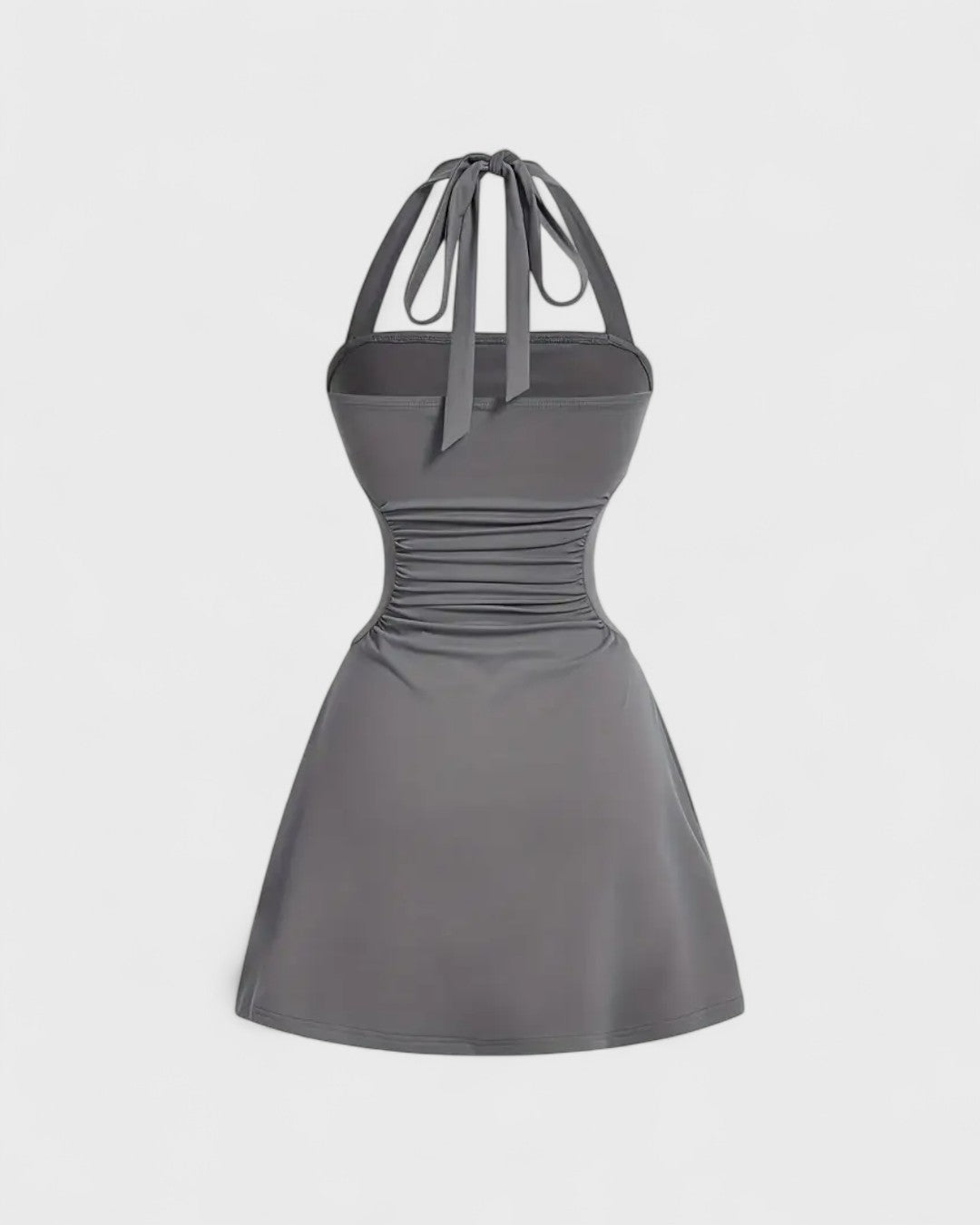 Robe nouée à la taille effet corset