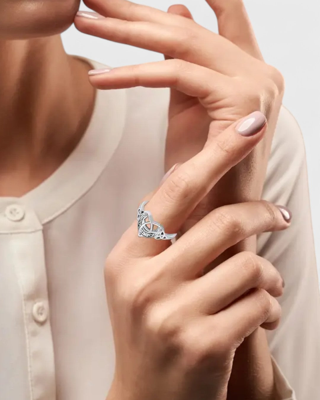 Bague celtique en argent 925 oxydé