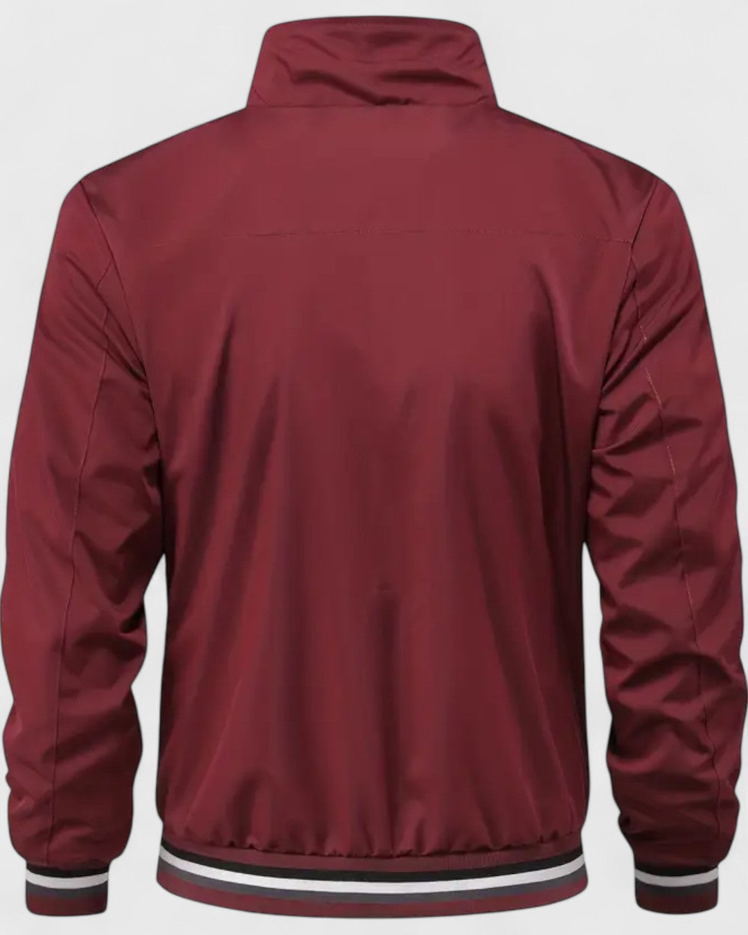Blouson décontracté à col montant rayé