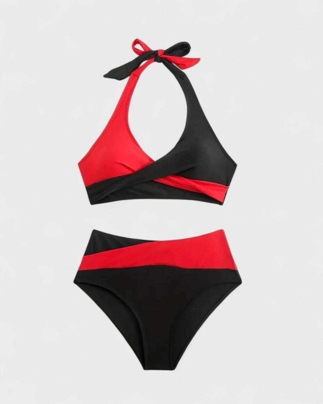 Maillot de bain deux pièces en blocs de couleurs