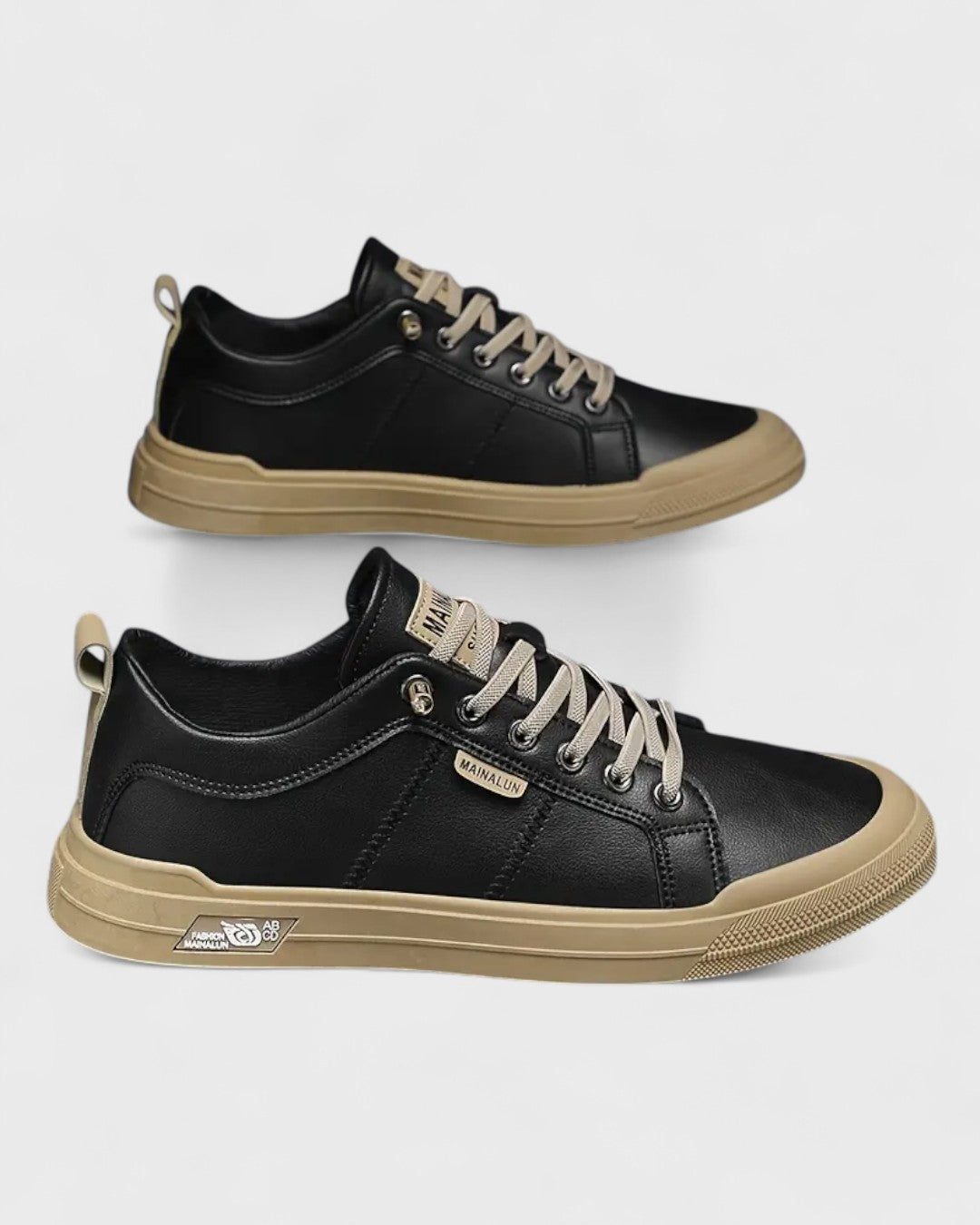 Baskets basses à détails contrastés