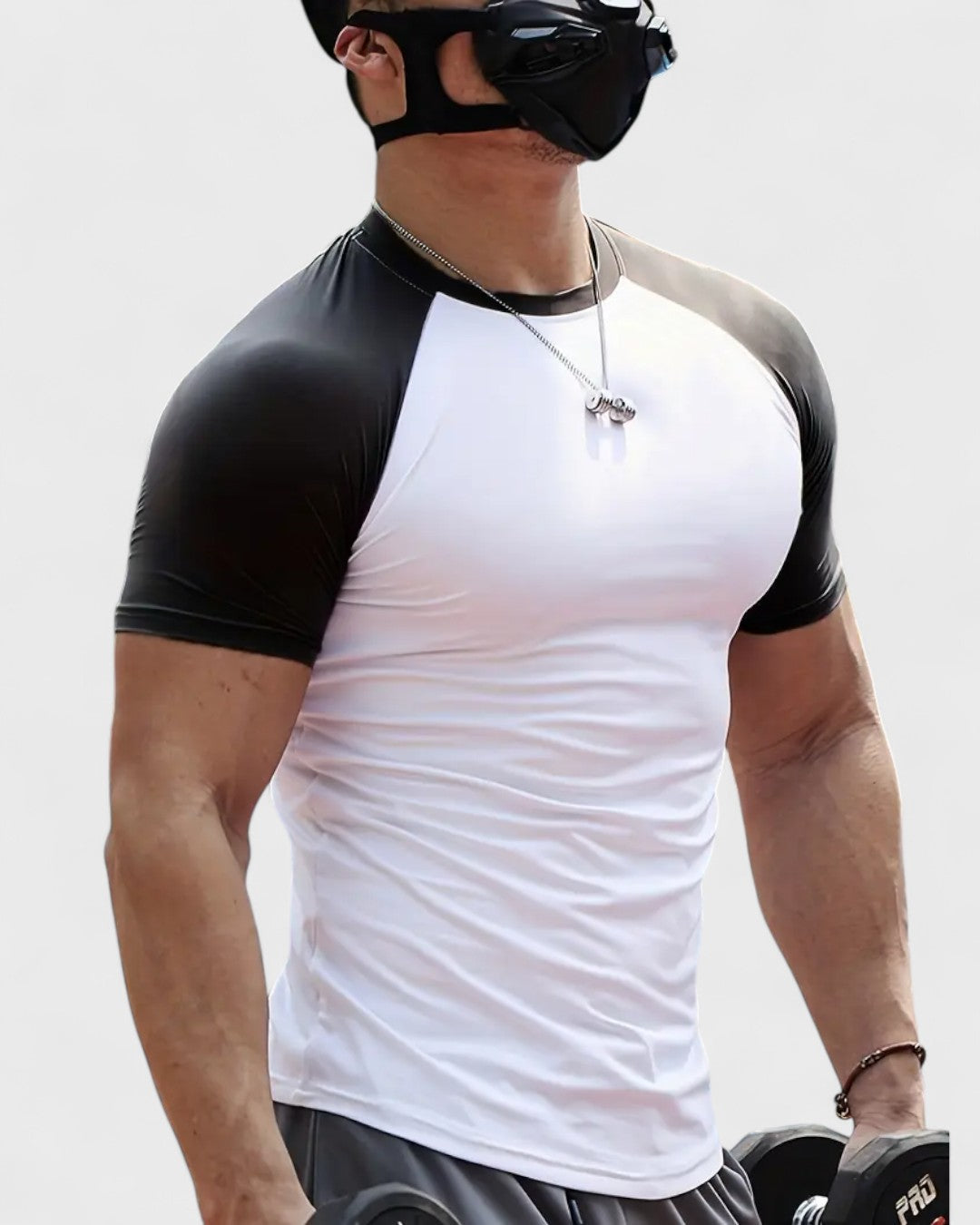 T-shirt de sport pour homme en tissu à séchage rapide