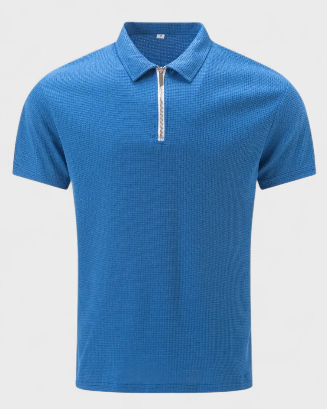 Polo zippé à col structuré