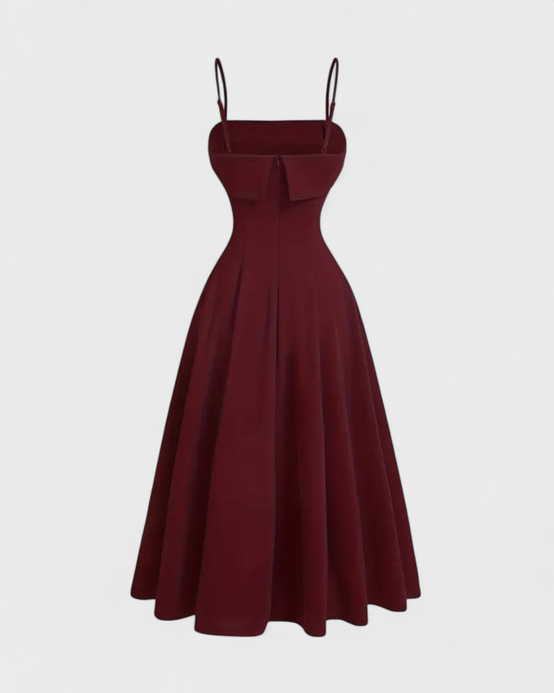 Robe midi à perles fines et bretelles croisées