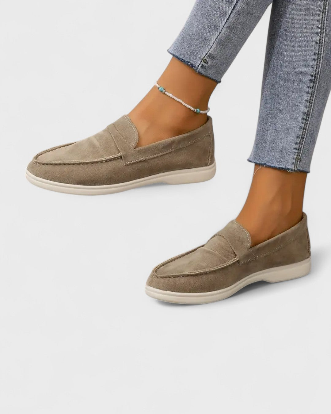 Mocassins femme en suédine