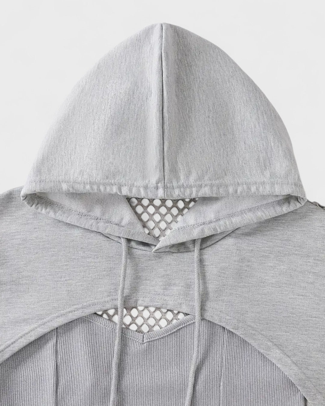 Sweat cropped en maille contrastée