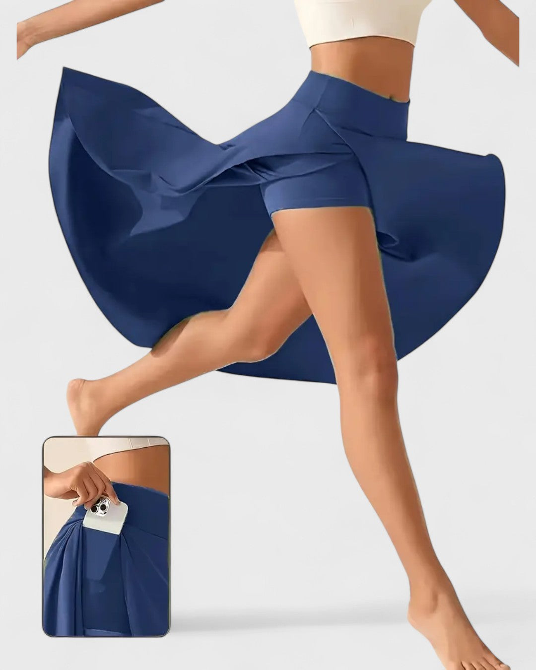 Jupe drapée à fente asymétrique