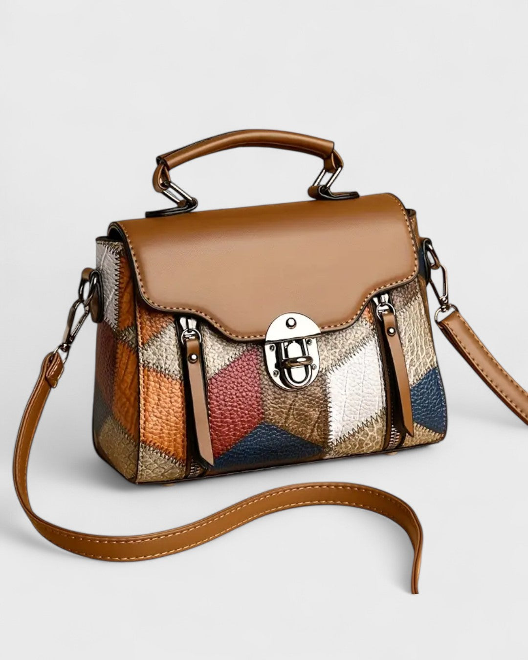 Sac à main vintage à motif géométrique