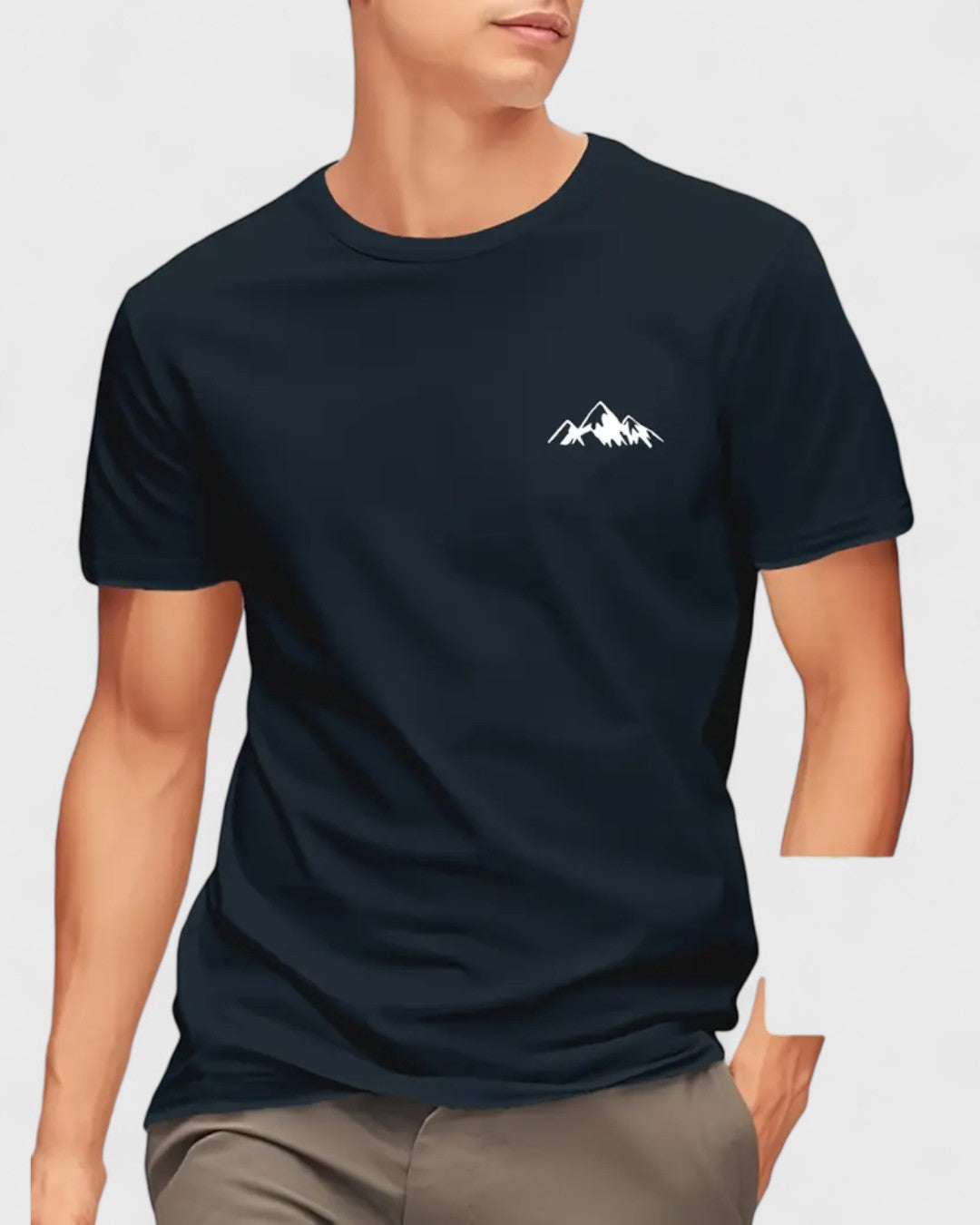T-shirt en coton avec imprimé Mountain