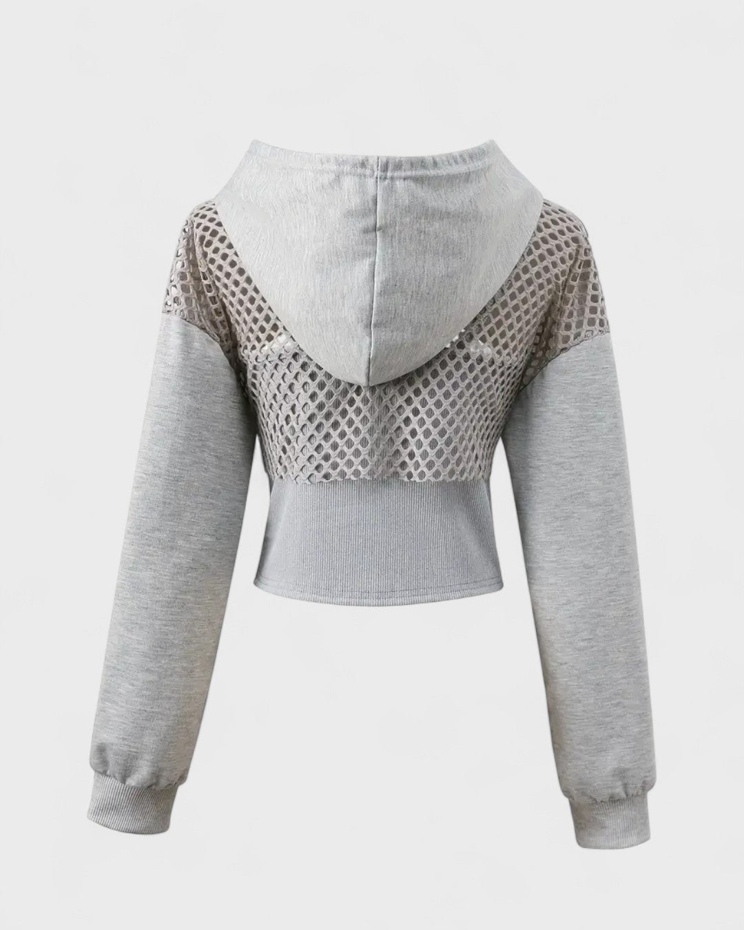 Sweat cropped en maille contrastée