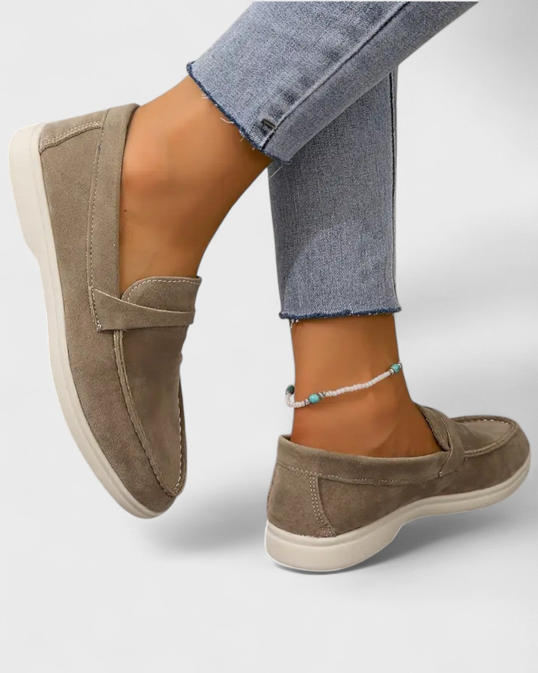Mocassins femme en suédine
