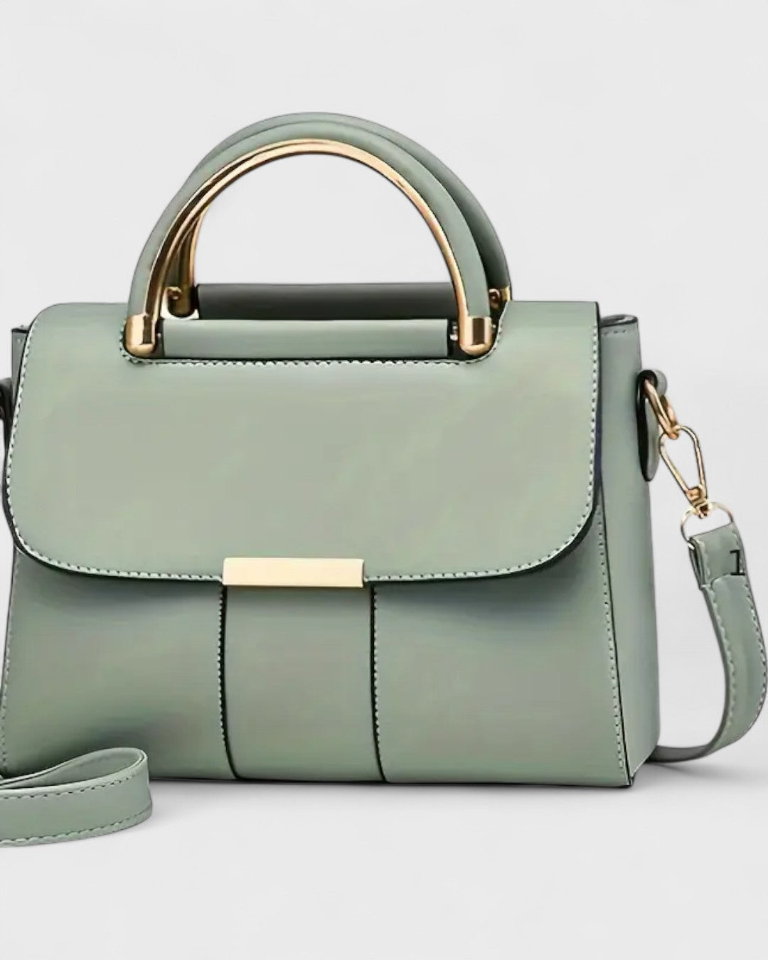 Sac à main raffiné avec poignée dorée