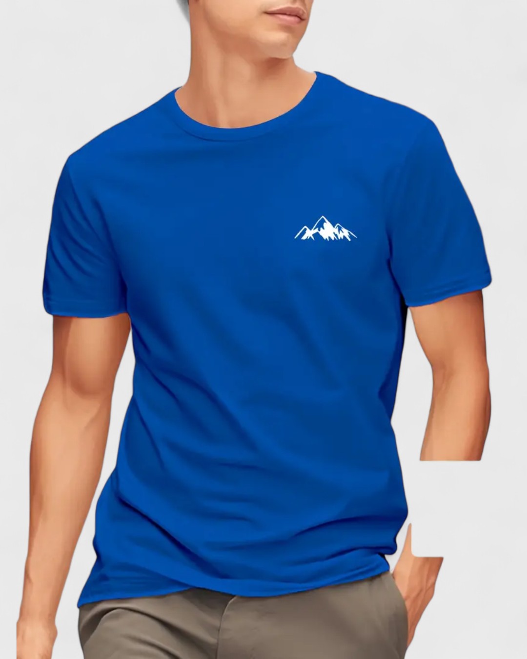 T-shirt en coton avec imprimé Mountain