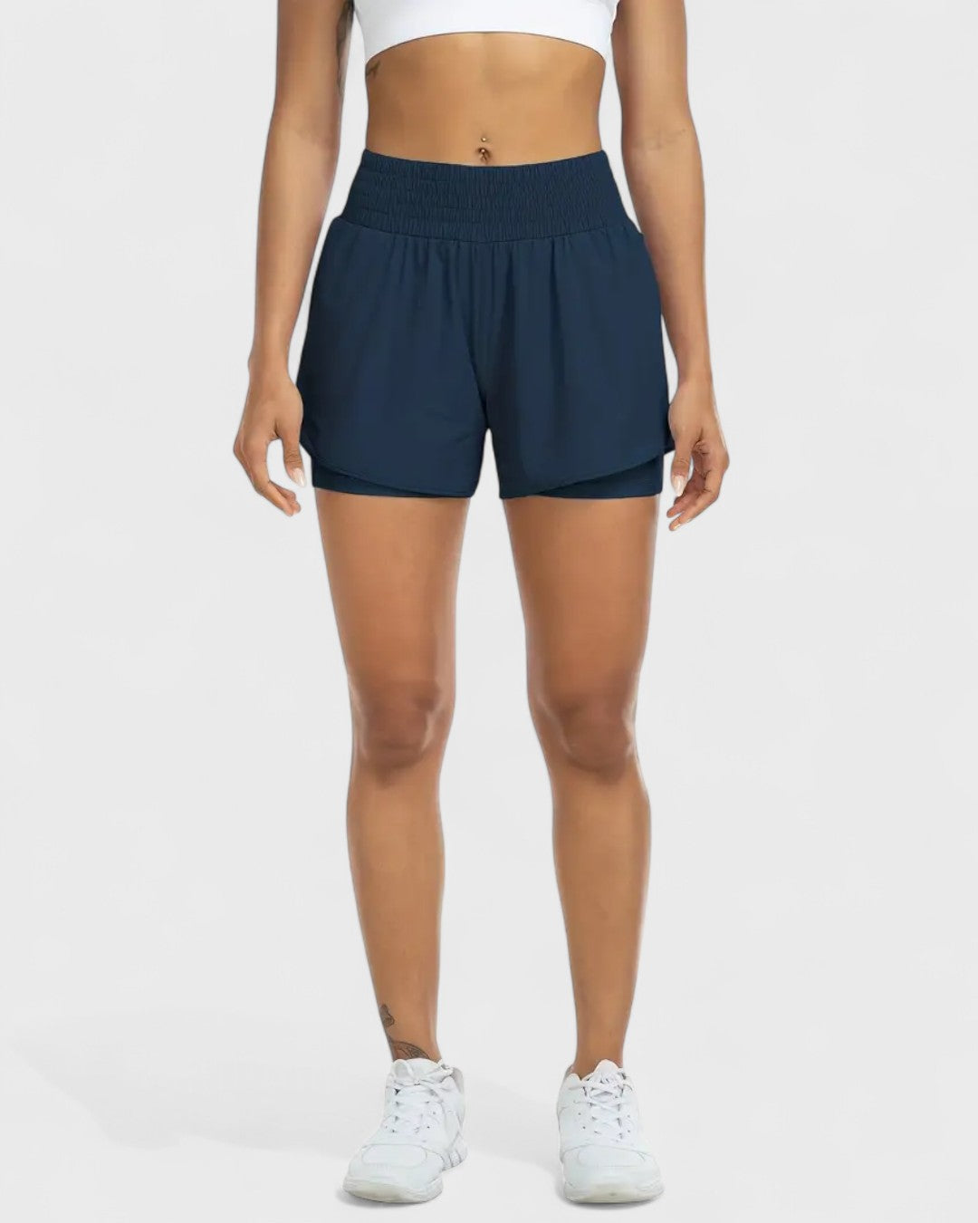 Short taille haute avec poches