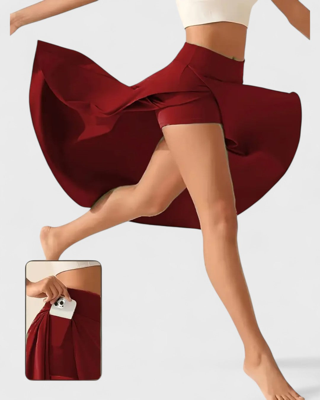 Jupe drapée à fente asymétrique