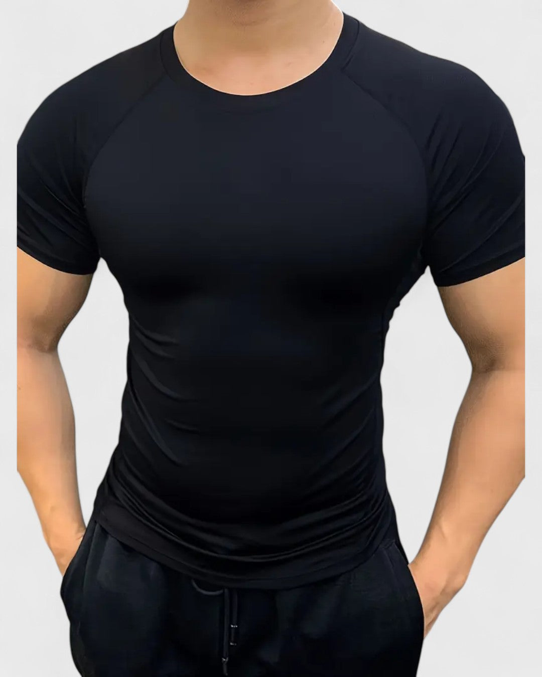 T-shirt de sport pour homme en tissu à séchage rapide