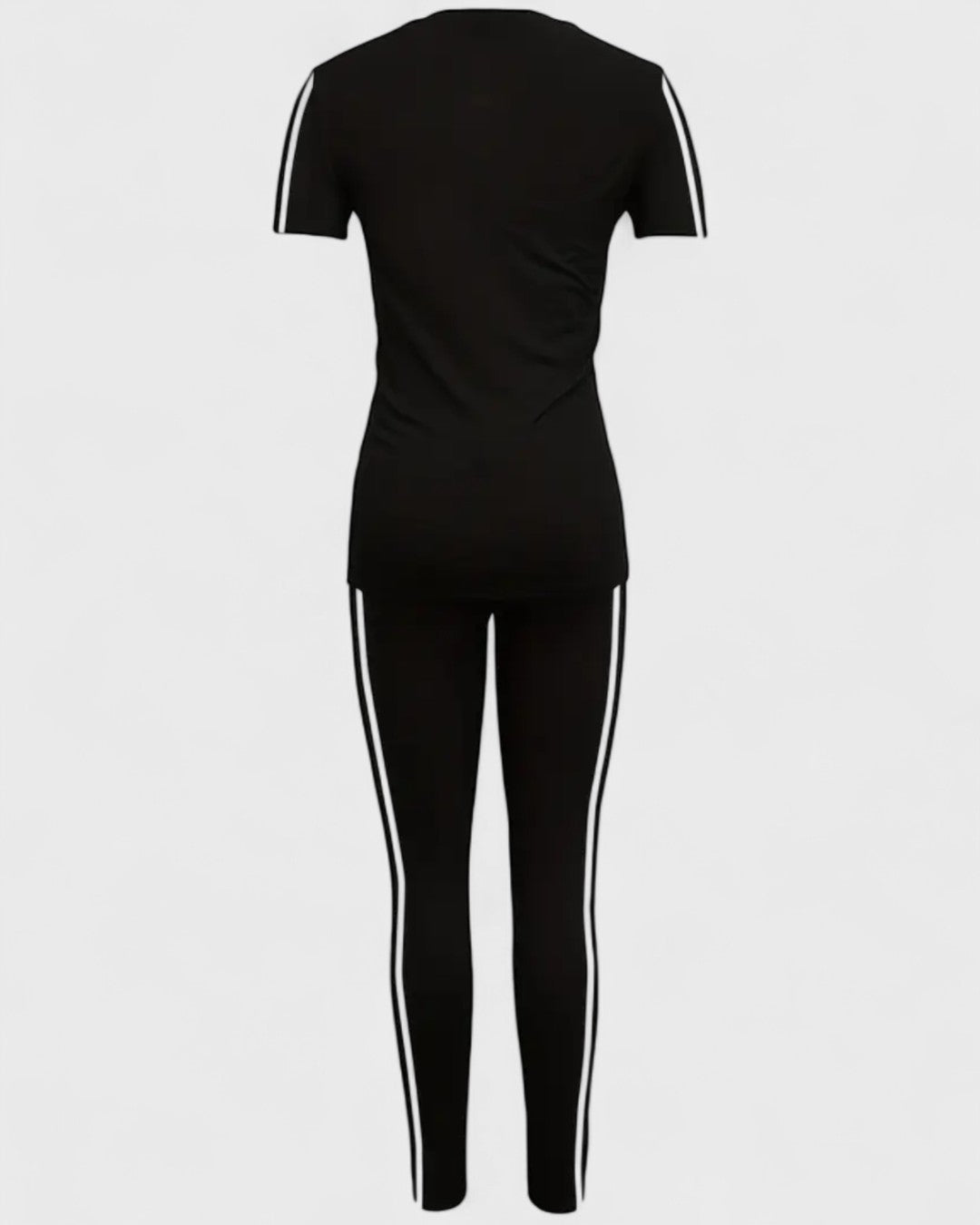 Ensemble t-shirt et legging à bandes contrastantes