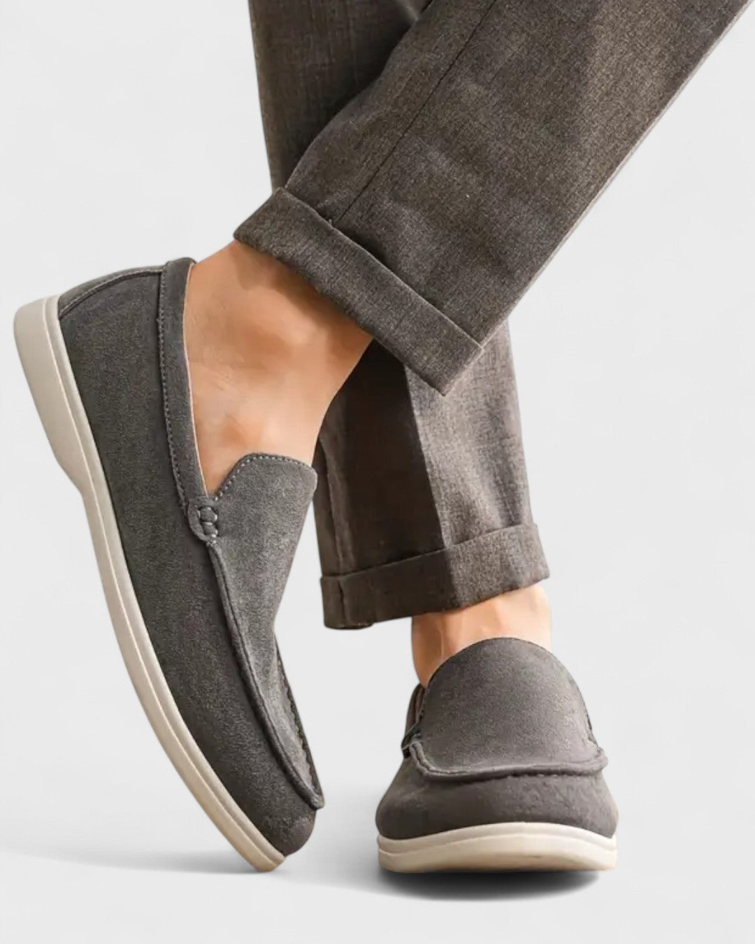 Mocassins classiques en suédine à enfiler