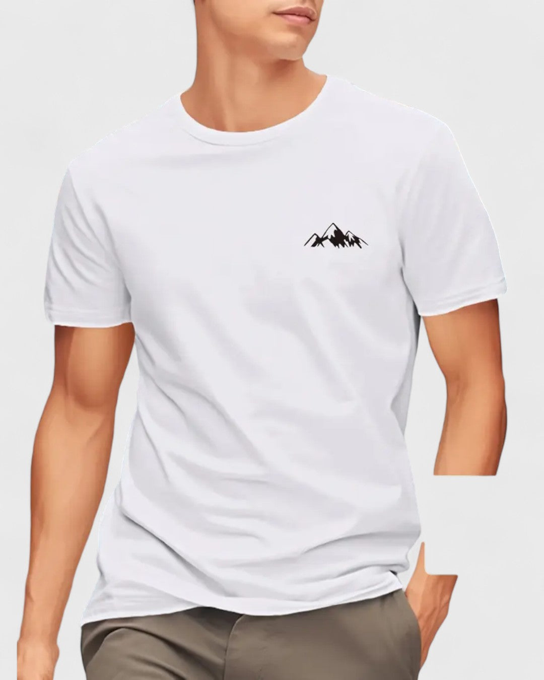 T-shirt en coton avec imprimé Mountain