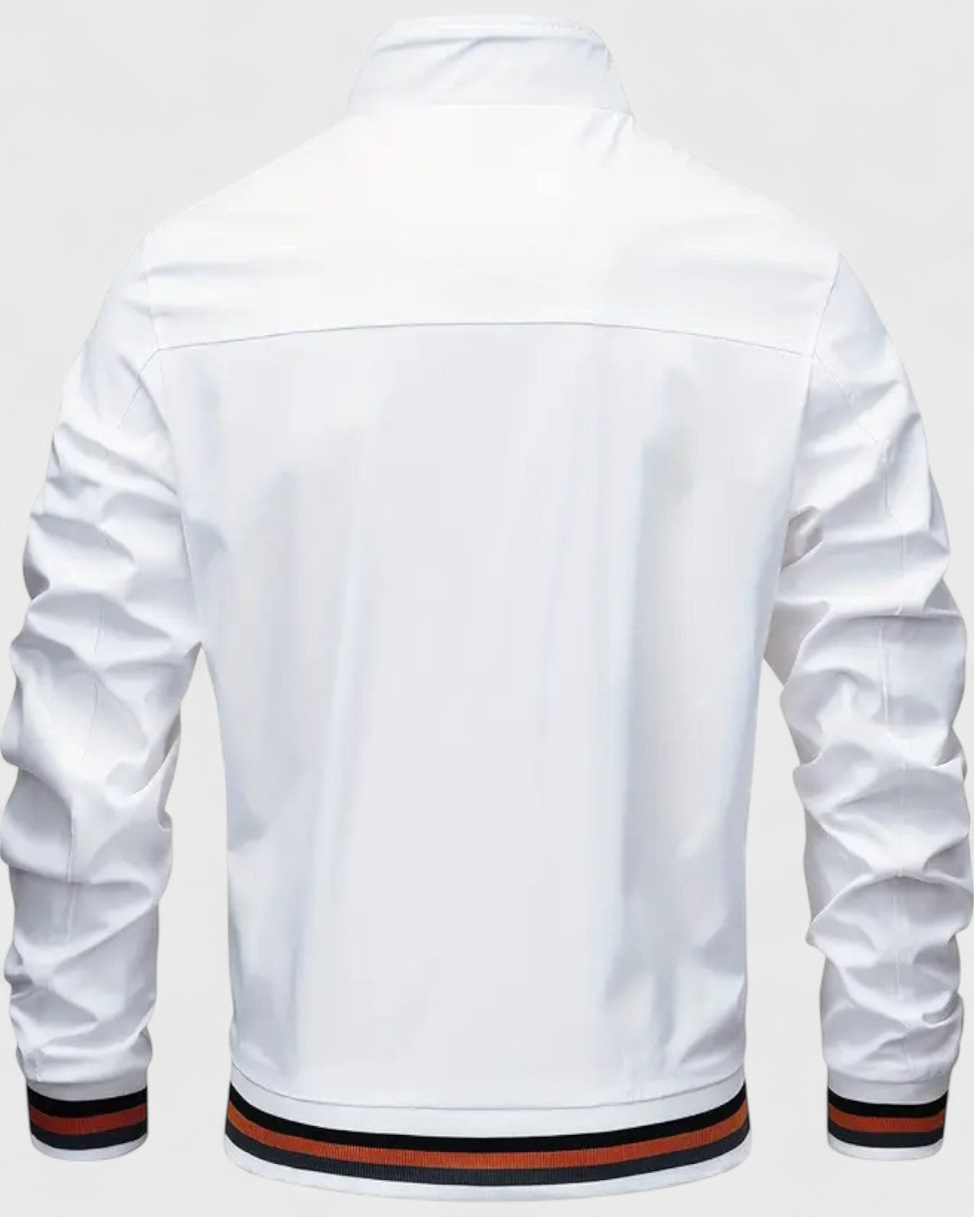 Blouson décontracté à col montant rayé