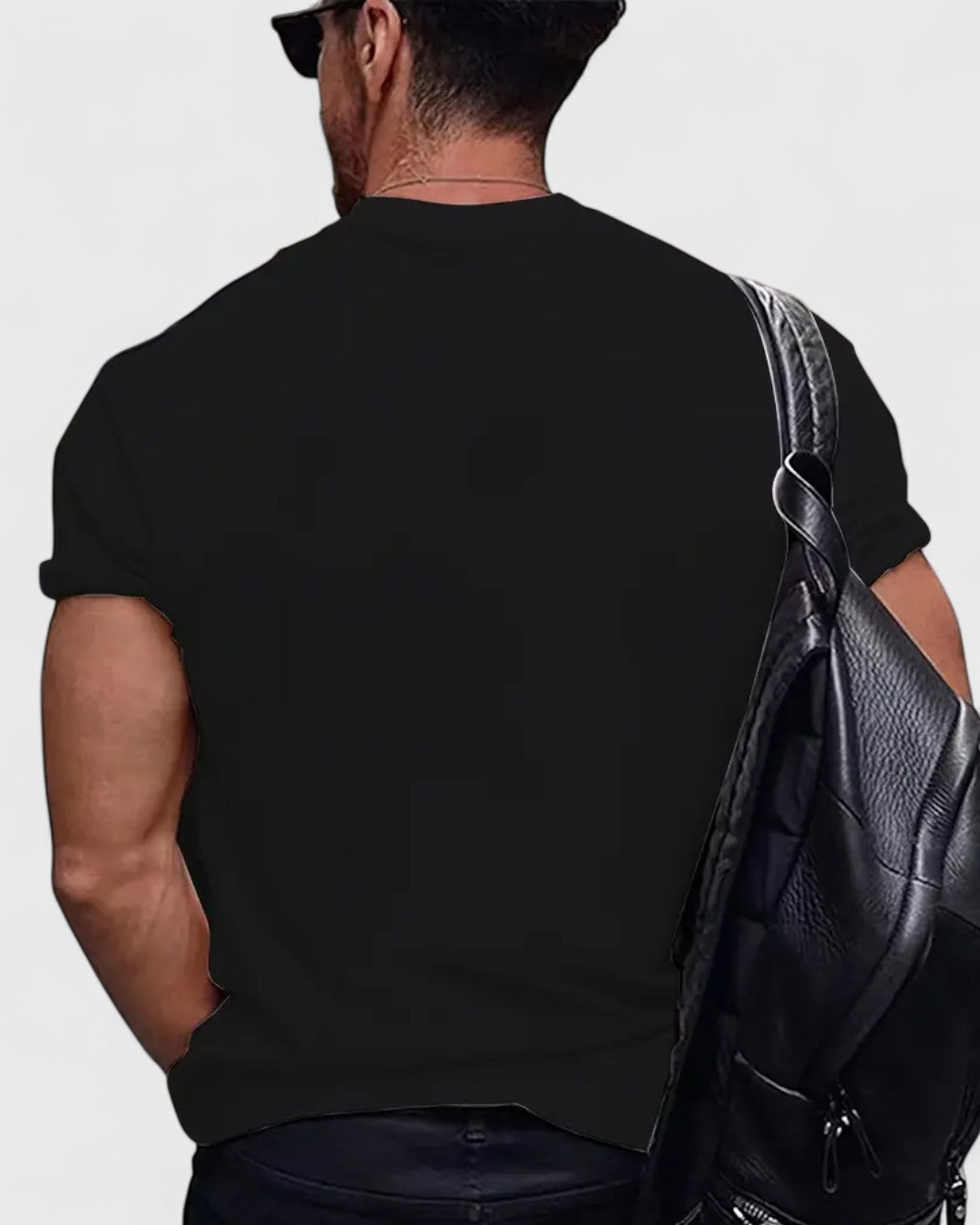 T-shirt homme en maille à imprimé croisé