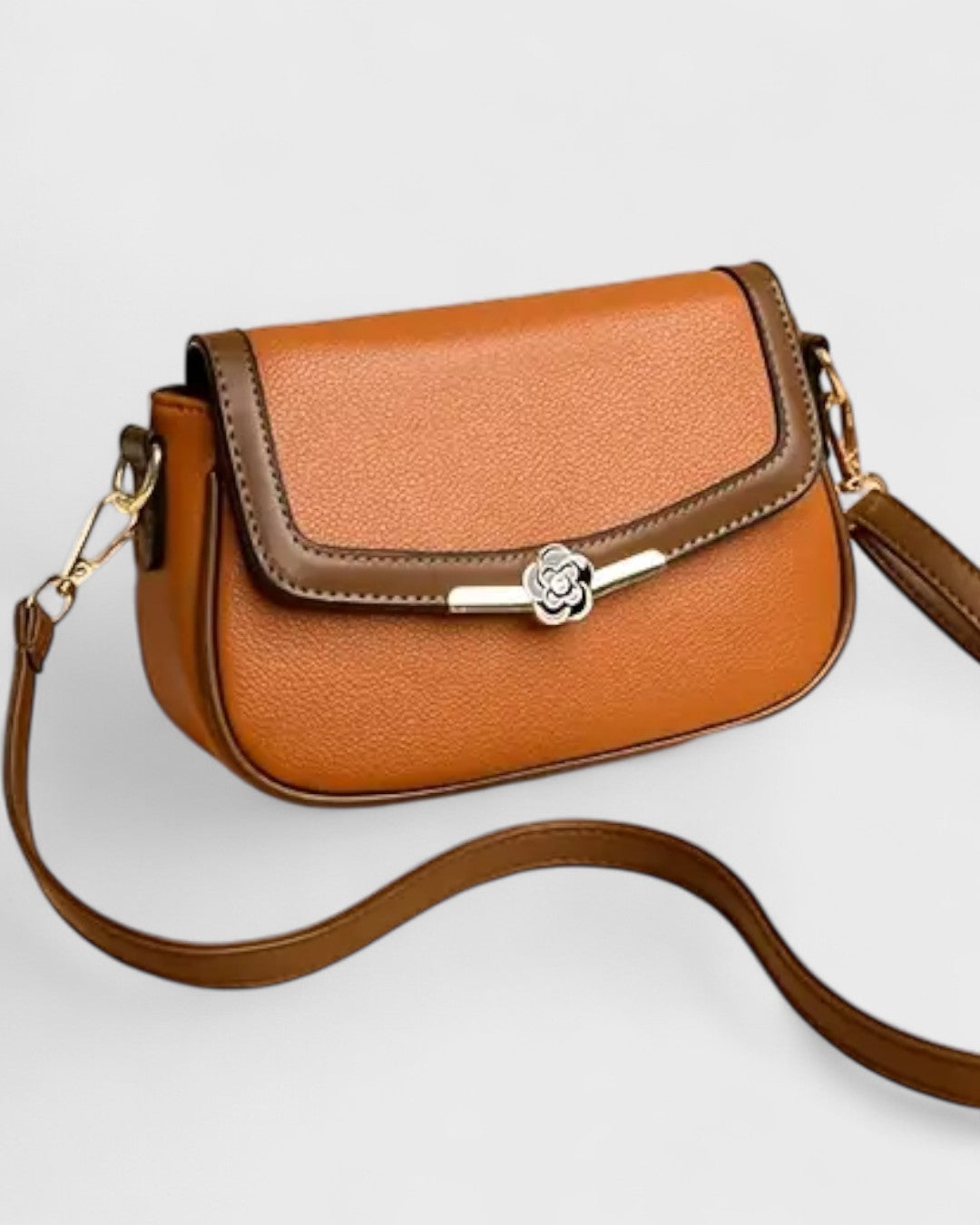 Sac bandoulière fleur décorative