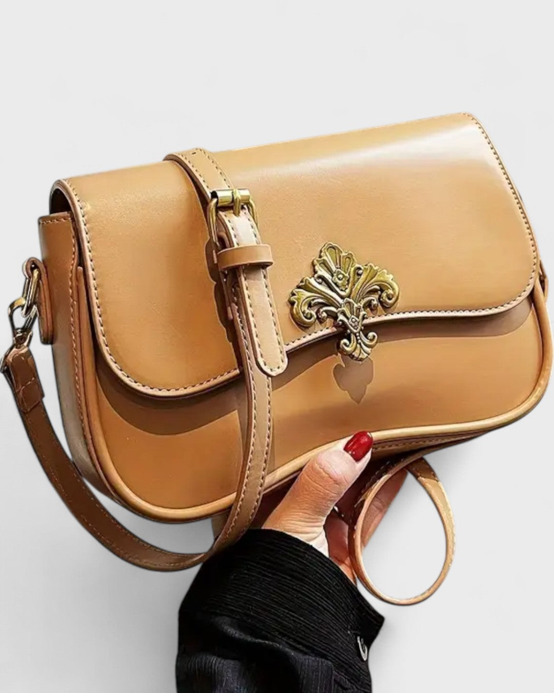 Sac bandoulière orné avec boucle florale vintage