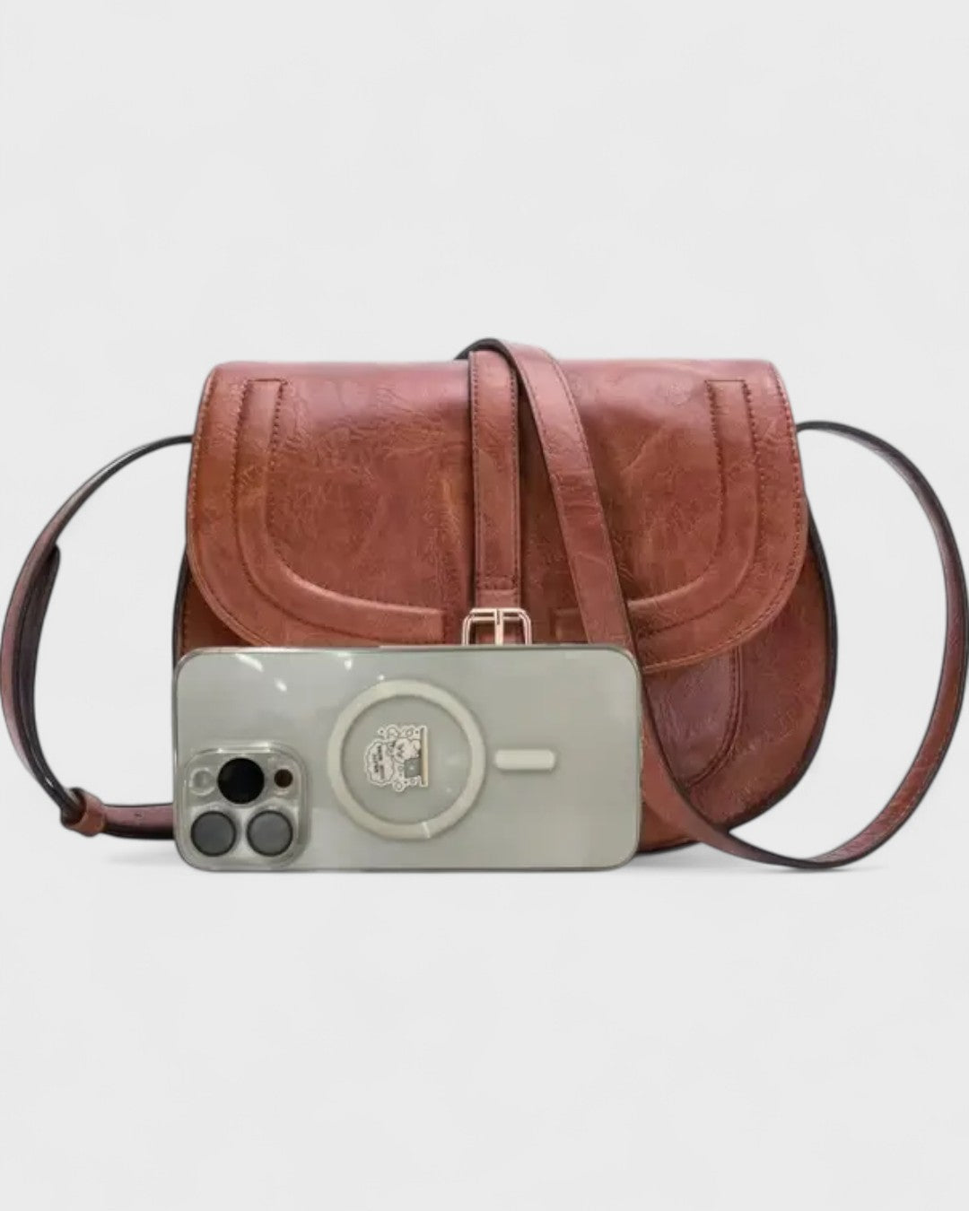 Sac bandoulière demi-lune en similicuir