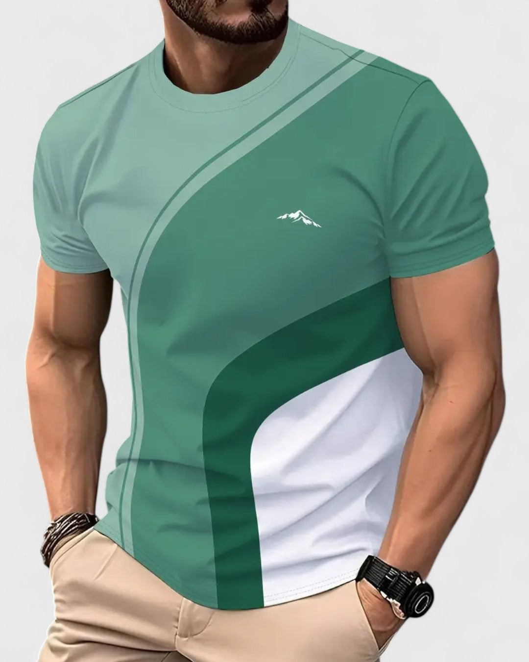 T-shirt contrasté sportif respirant