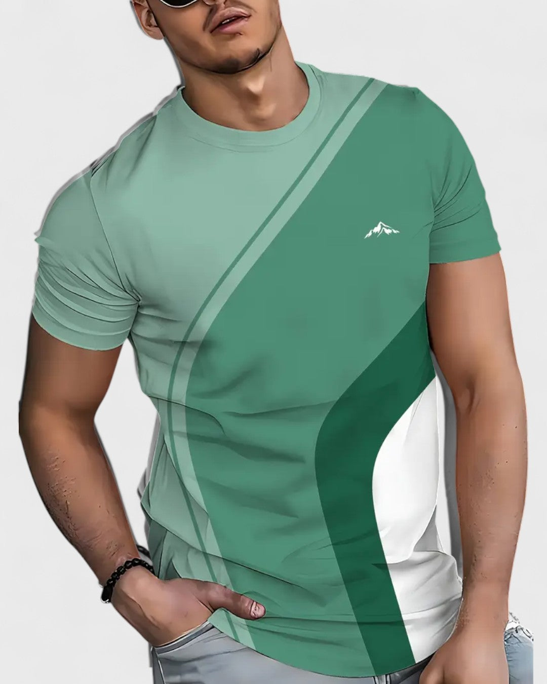 T-shirt contrasté sportif respirant