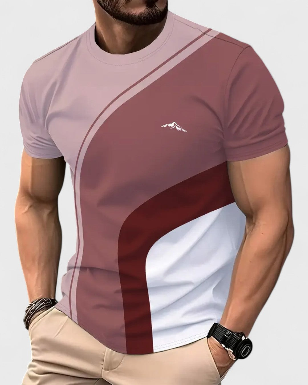 T-shirt contrasté sportif respirant