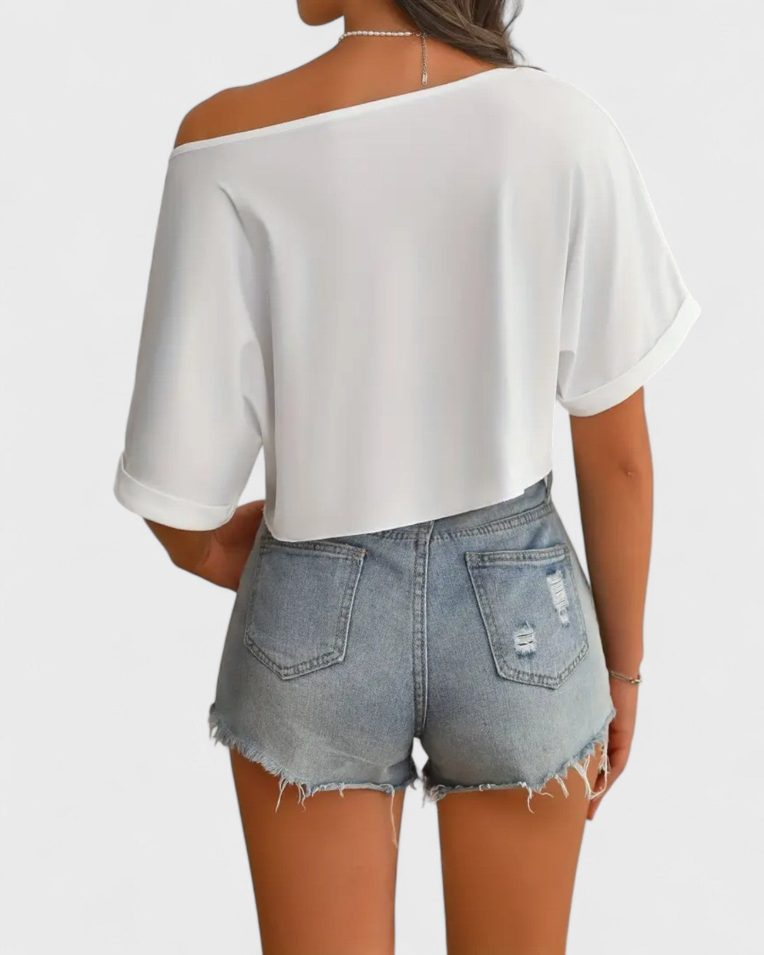 T-shirt court asymétrique