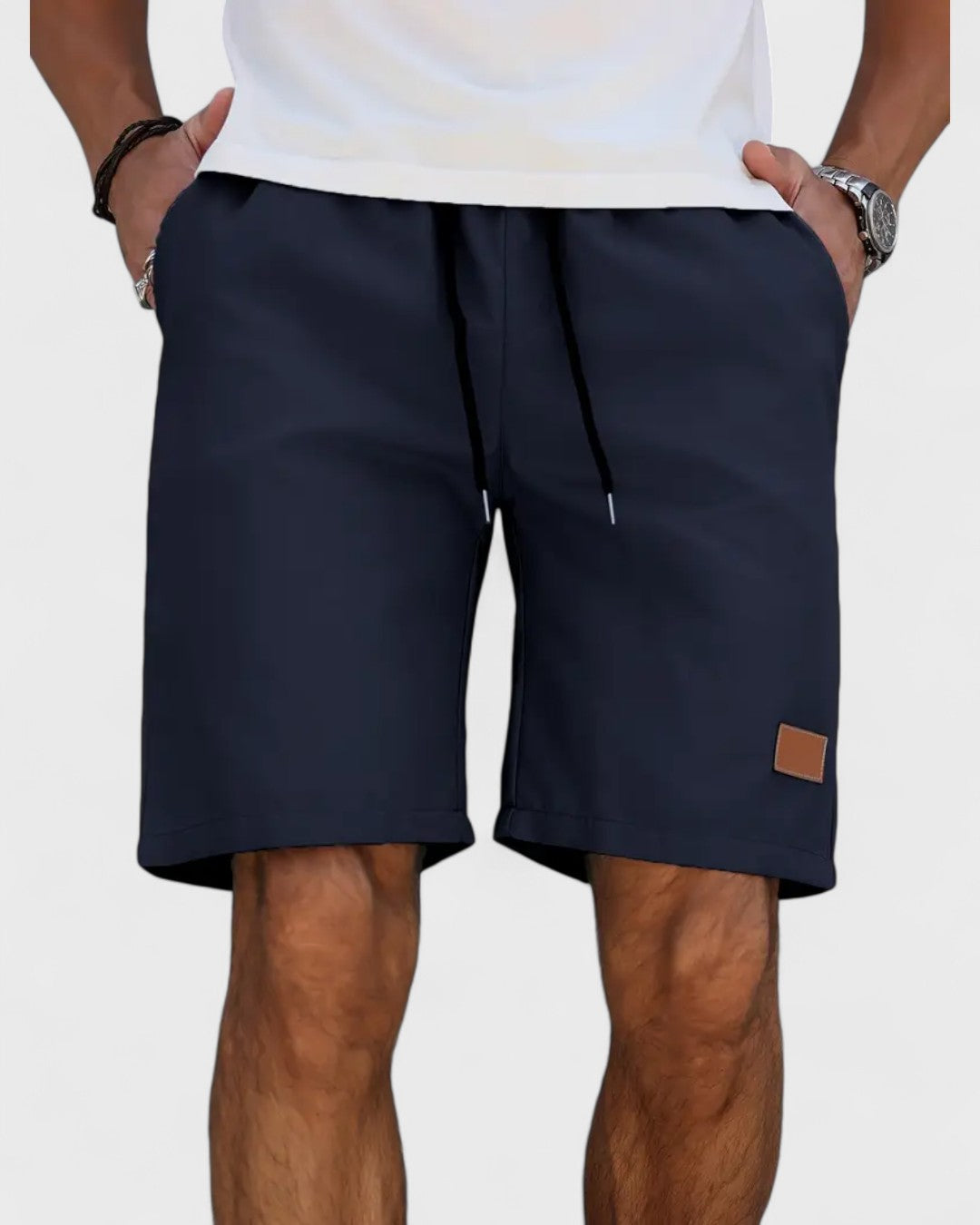 Short en jean droit classique pour homme