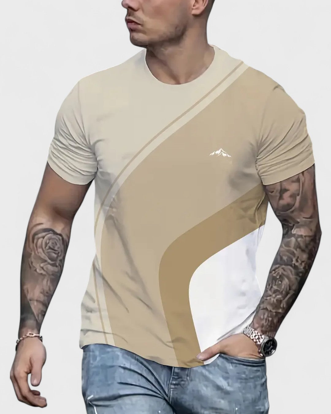 T-shirt contrasté sportif respirant