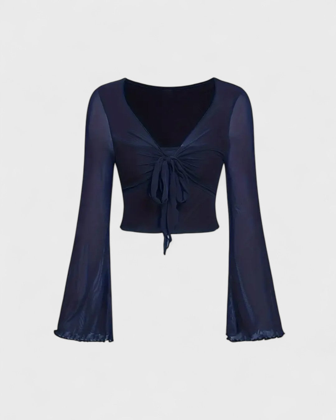 Haut manches évasées à nouer