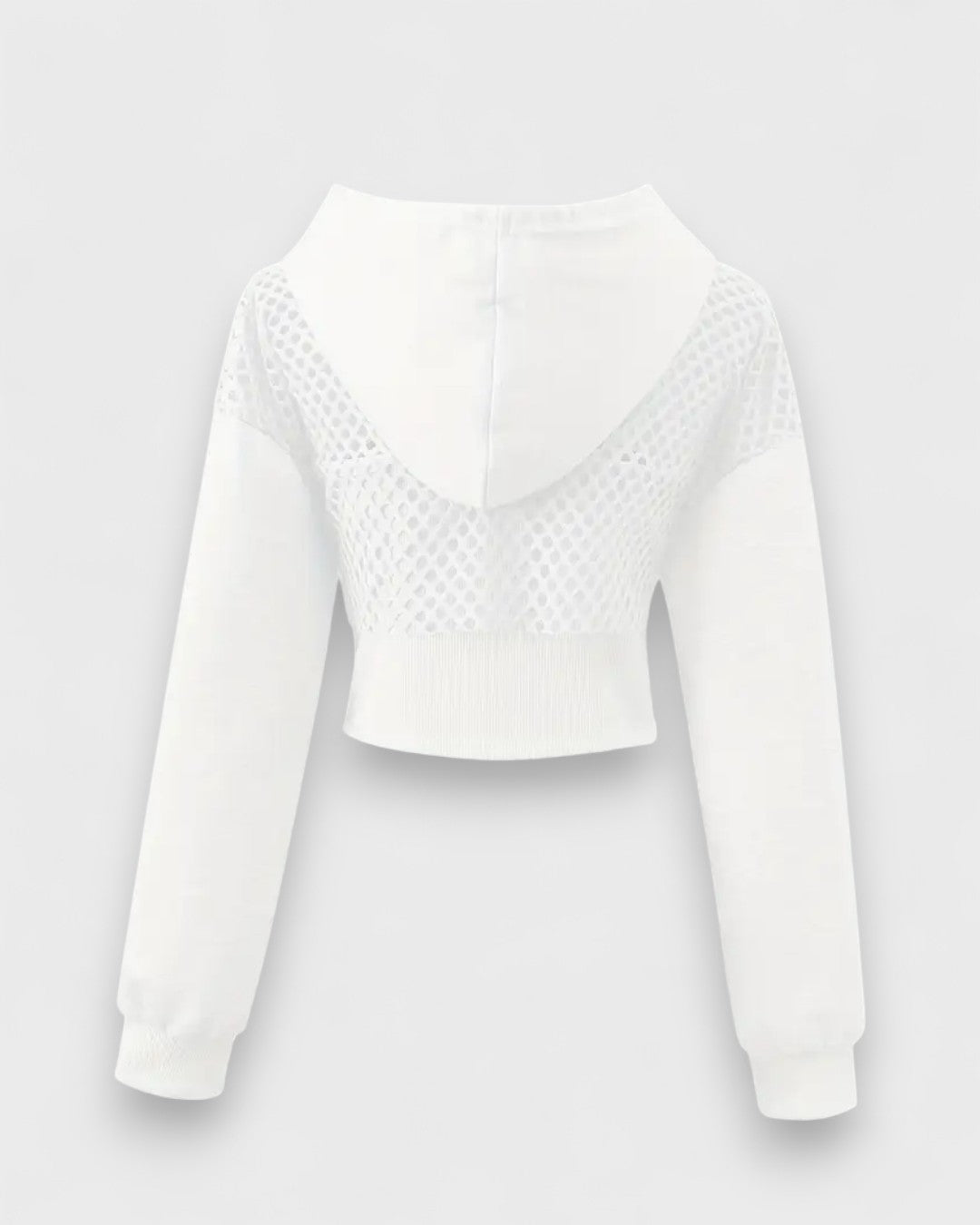 Sweat cropped en maille contrastée