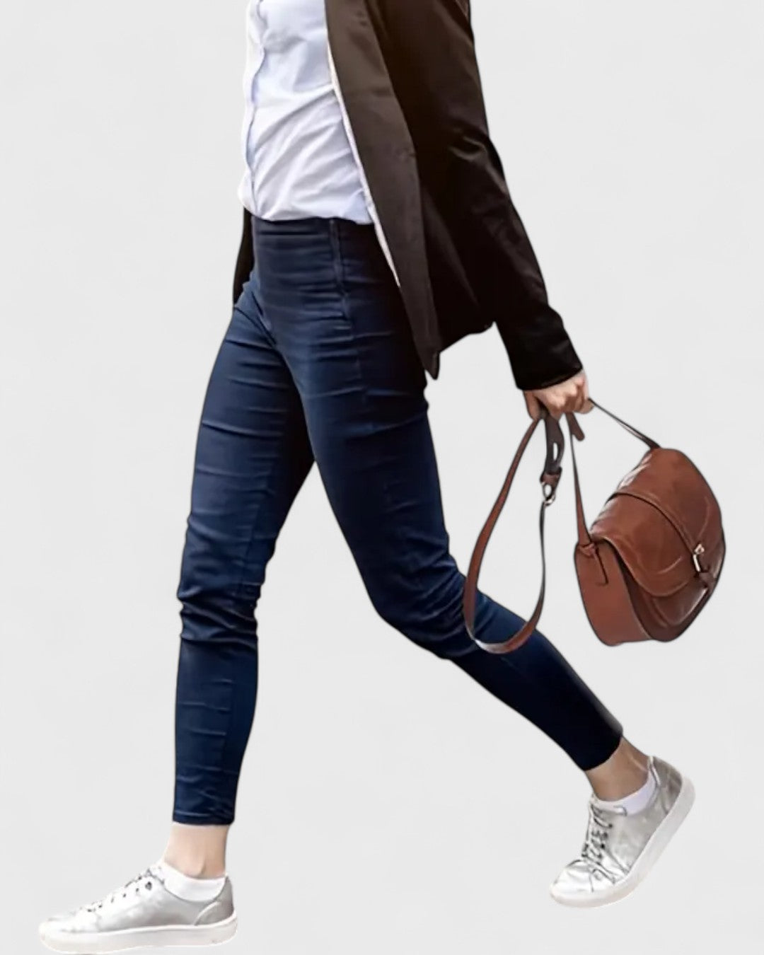 Sac bandoulière demi-lune en similicuir